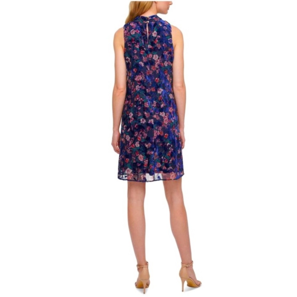 NWT Tommy Hilfiger mock neck velvet overlay shift dress - Picture 3 of 7
